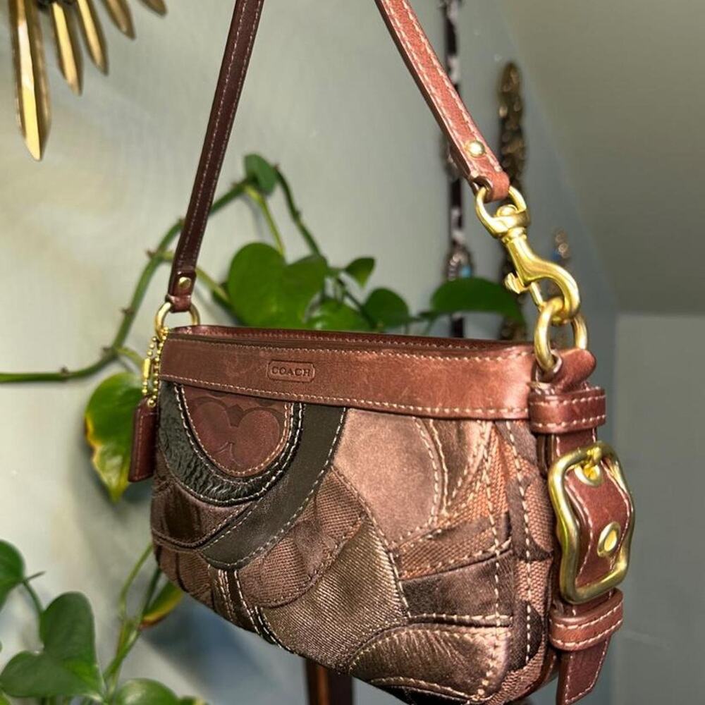 Coach mini brown zoe patchwork - Picture 2 of 7
